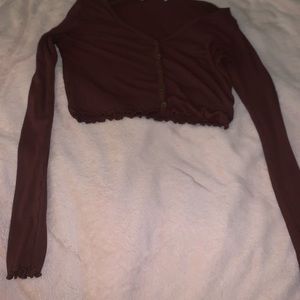 kinda of dark brown long sleeve.